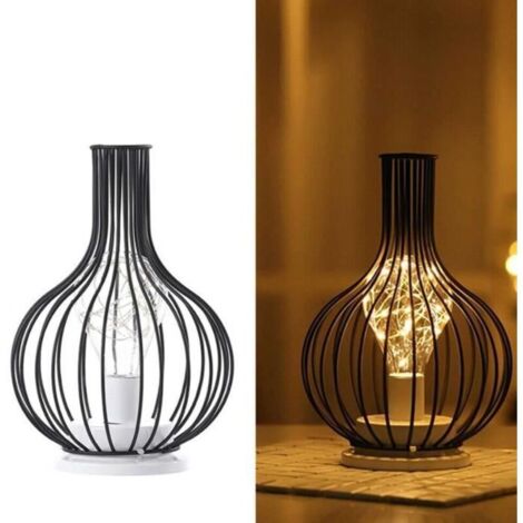 Bardusch-Lampe à Poser rétro Lampe de chevet décorative sans fil avec ampoule Edison Balcon Chambre Mariages Parties Intérieur - Carafe