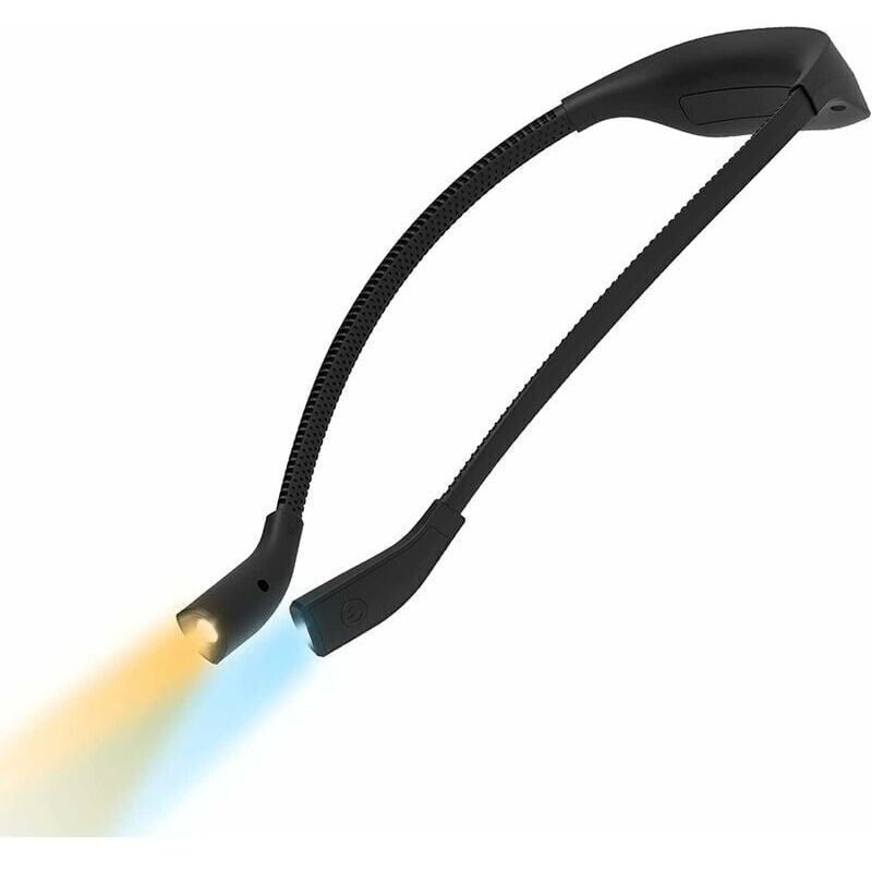 Bardusch-Lampe de lecture USB rechargeable, lampe de lecture 1000mAh pour la lecture au lit, lampes de cou mains libres, 3 couleurs, luminosité