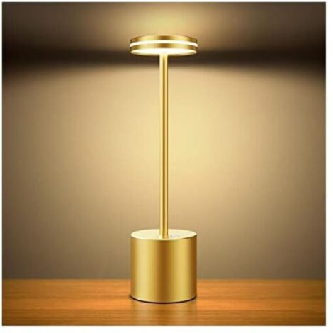 Bardusch - lampe de table sans fil rechargeable usb, 5000mAh lumiere bureau LED tactile puissante pile, 3 températures de couleur, pour chevet, camping, interieur, exterieur, terrasse, restaurant