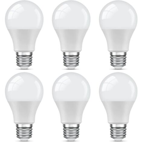Bardusch-LED E27 Blanc Froid,9W Equivalent 60W,6000K,806LM,Ampoule Standar A60 avec Culot à Vis,Non Dimmable,Pas de Scintillement,220v 240v,pour Maison Restaurant Café Bar,Lot de 6