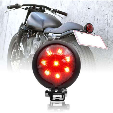 Bardusch-LED Feu Arrière Moto Feux Stop Frein Arrière Lampe (Rouge)