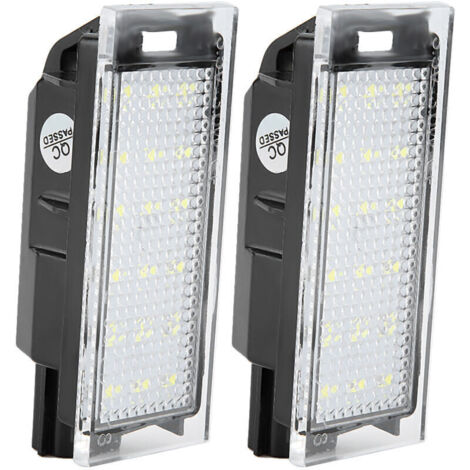 Bardusch-LED Plaque d'Immatriculation,2 pièces LED Éclairage Plaque Immatriculation Ampoules,Super Brillant CanBus Pas d'Erreur Feux Arrière pour Clio Espace Laguna Megane