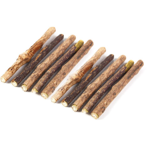 Bardusch - Lot de 10 bâtonnets à mâcher pour chatons, jouet interactif à l'herbe à chat et à la cataire.