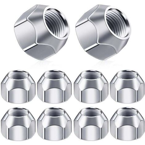 Bardusch-Lot de 10 cache-écrous de roue pour voiture. Accessoire léger et robuste. Protection pratique et design classique pour pneus M12