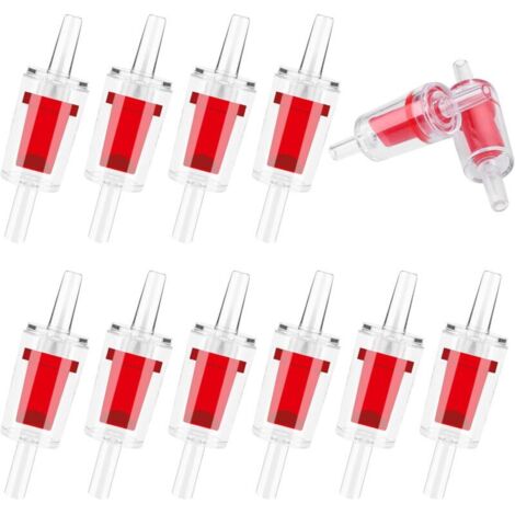 Bardusch-Lot de 10 clapets anti-retour unidirectionnels en plastique pour pompes à air   Pour tuyaux d'air standard de 3/16"