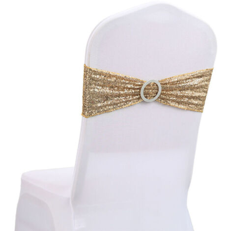 Bardusch - Lot de 10 nœuds de chaise à paillettes décoratives pour décoration de chaises de mariage romantique ou de maison..