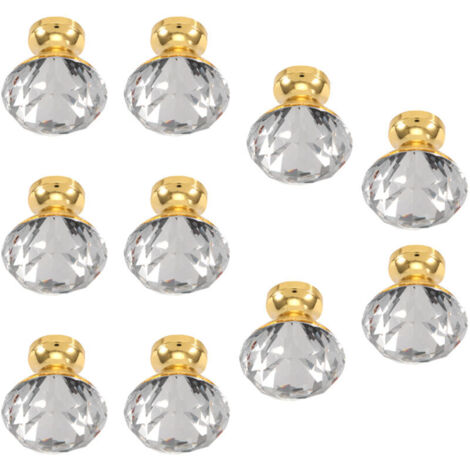 Bardusch - Lot de 10 poignées de porte de placard en cristal, bouton de tiroir, accessoire de mobilier