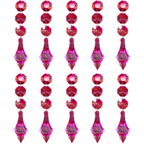 Bardusch-Lot de 10 prismes en cristal pour lustre, pendentifs en cristal acrylique et verre cristal.