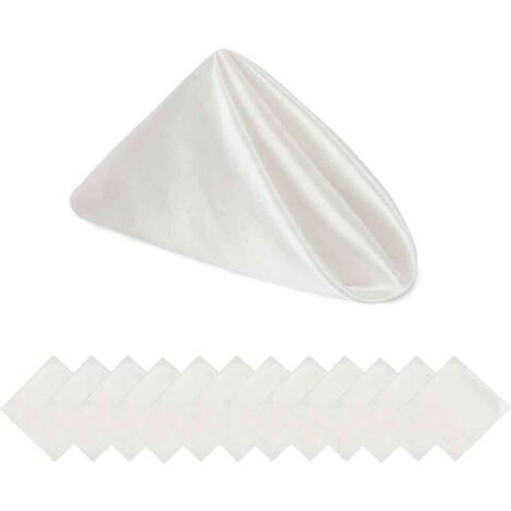 Bardusch - Lot de 10 Serviettes de Table en Polyester Ivoire - 50 cm, Résistantes aux Taches et Faciles à Nettoyer, Idéales pour Dîners et Réceptions