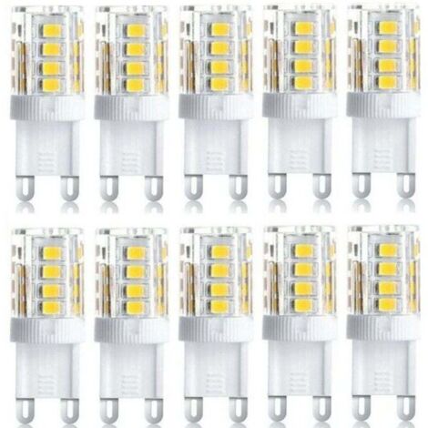 Bardusch-Lot de 10 spots LED décoratifs, ampoules LED G9, 5 W blanc chaud/blanc froid, ampoules LED à économie d'énergie, remplacement d'ampoules halogènes, 230 V CA, non dimmables