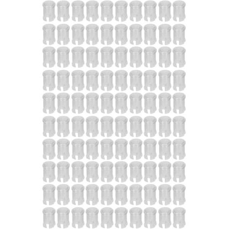 Bardusch - Lot de 100 capuchons de diode lumineuse, couvercle de protection pour diode électroluminescente, support de 5 mm, support à clip transparent