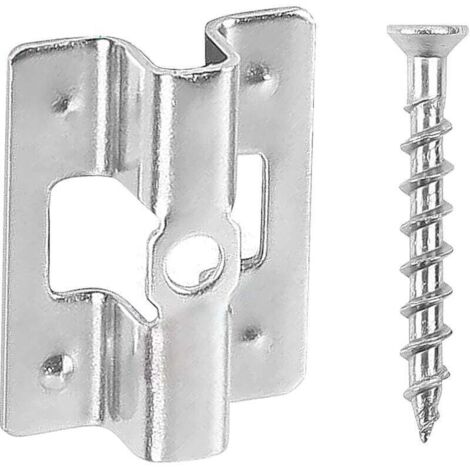 Bardusch-Lot de 100 clips de terrasse, en acier inoxydable, avec vis, WPC, en acier inoxydable, de 7 mm, pour fermeture de sol en bambou