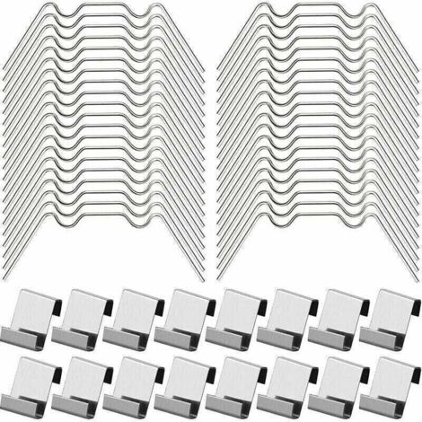 Bardusch-Lot de 100 Clips de Vitrage pour Serre Inclut 50 Clips de Type W et 50 Clips de Type Z en Acier Inoxydable