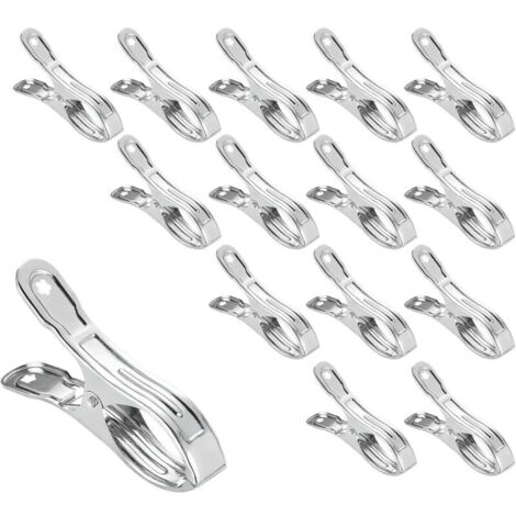 Bardusch-Lot de 15 pinces pour bâche de piscine en acier inoxydable avec force de serrage puissante, pinces de fixation, pinces de serrage pour piscines hors-sol, bâche, photographie