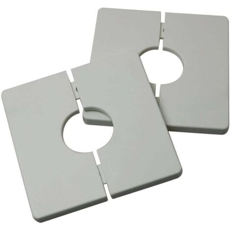 Bardusch-Lot de 2 cache-tuyaux carrés autocollants en plastique PVC pour tuyau de douche de 33 mm de diamètre