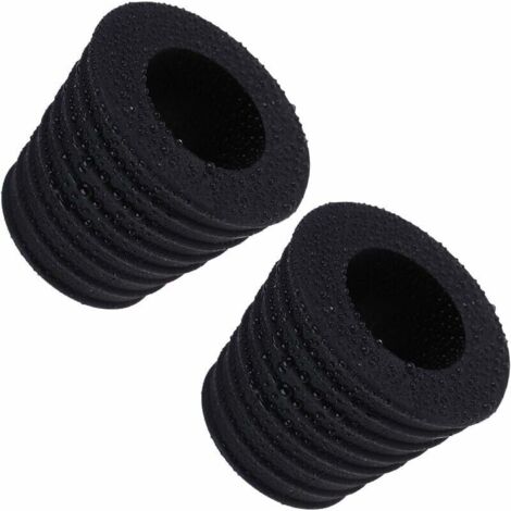 Bardusch-Lot de 2 cales pour parasols de 3,8 cm, cônes pour table de terrasse avec trou d'ouverture de 50 à 69 mm (2, noir)