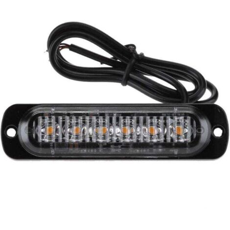 Bardusch-Lot de 2 feux de position latéraux 6 LED pour feux de position avant arrière universels pour camion, caravane, camping-car, camion, voiture, bus (jaune),11228mm