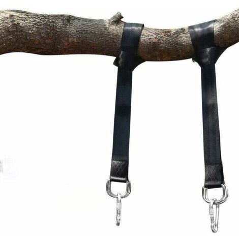 Bardusch-Lot de 2 Kit Hamac Ultra Résistant aux Sangles Lourde Suspension 150CM avec D-Ring - Deux Crochets Mousquetons - Charge Max 500KG - Sangles Terylene 100% Non-Extensible - Adapté aux Hamac