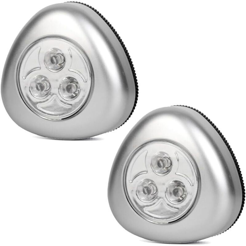 Bardusch-Lot de 2 lampes tactiles LED à piles sans fil pour placards, armoires, comptoirs ou buanderies