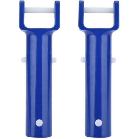 Bardusch-Lot de 2 pinces à poignée bleue pour piscine et spa Accessoires de piscine Tête d'aspiration flexible pour spa et piscine