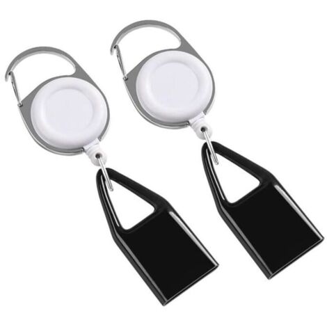 Bardusch-Lot de 2 porte-briquet rétractable de qualité supérieure.