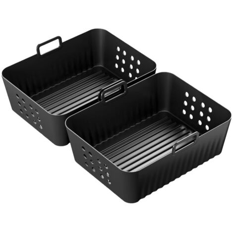 Bardusch-Lot de 2 tapis de cuisson en silicone réutilisables pour friteuse à air Ninja Double Stack XL 9,5 L SL400UK, compatibles avec les modèles Ninja AF400UK, AF451UK, AF300UK et Tower T17088.