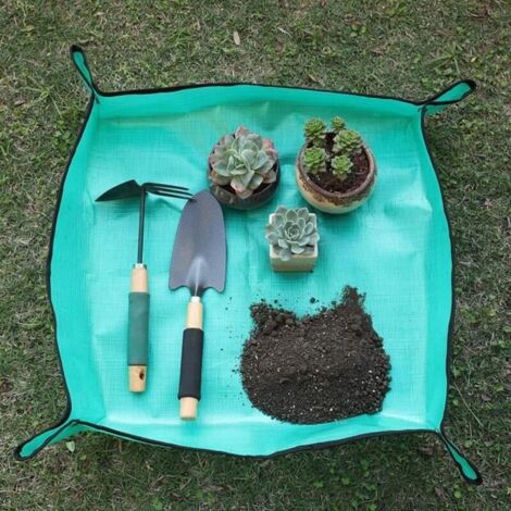 Bardusch - Lot de 2 Tapis de plantation de jardinage PE, tapis de rempotage pliable et étanche pour plantes, Pots de fleurs, tapis de plantatio