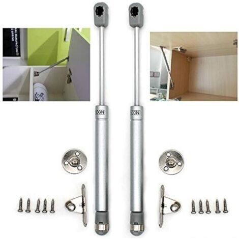 Bardusch-Lot de 2 vérins à gaz de 100 N/2 kg, 30 cm de long, fermeture douce, ressort à gaz,vérins à gaz, charnières à couvercle ouvert doux pour armoire, boîte à jouets, boîte de compteur