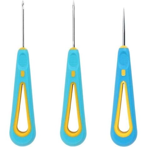 Bardusch-Lot de 3 emporte-pièces en silicone - Aiguilles à poinçonner - Mèche - Cône de trou rond - Perceuse à main - Pour la fabrication de bougies