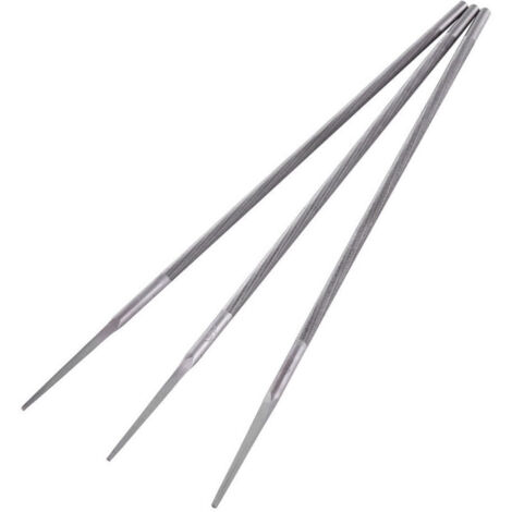 Bardusch-Lot de 3 limes à chaîne rondes en acier à roulement pour affûter les chaînes de tronçonneuse (4 mm)