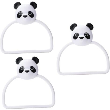 Bardusch-Lot De 3 Porte-Serviettes Muraux en Abs Design Dessin Animé Facile À Installer pour Salle De Bain Cuisine Rangement De Serviettes