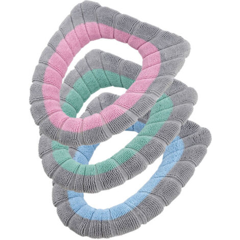 Bardusch-Lot de 3 protège-sièges de toilettes en tissu doux, épais, chaud et extensible, lavables
