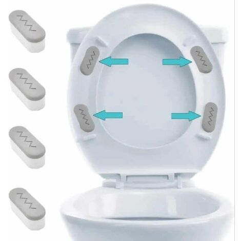 Bardusch-Lot de 4 amortisseurs autocollants WC – Coussinets adhésifs silencieux pour abattant, compatible bidet/toilette