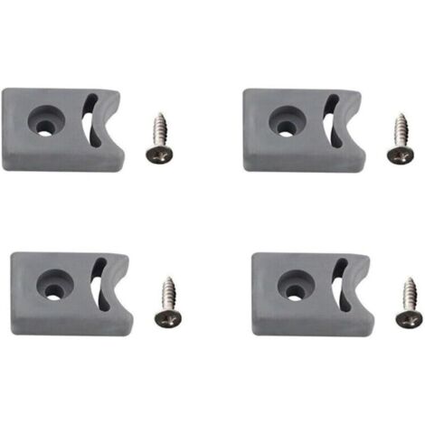 Bardusch Lot de 4 butées de poulie de porte et pare-chocs, haut et bas, pour cabine de douche coulissante en plastique