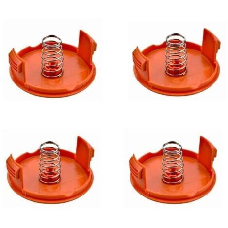 Bardusch-Lot de 4 cache-bobines et ressorts de rechange pour débroussailleuse Black et Decker,Compatible avec RC-100-P et le ressort AF-100 Line