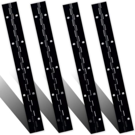 Bardusch Lot de 4 charnières continues et piano de 27 cm, charnières continues en acier inoxydable robuste avec trou pour boîte aux lettres, meubles en bois, boîtes de rangement, porte d'armoire, pian