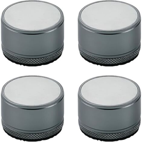 Bardusch-Lot de 4 rehausseurs métal réglables gris hauteur 2,7-4 cm diamètre 40 mm chaise table canapé