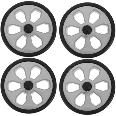 Bardusch-Lot de 4 roulettes pivotantes robustes pour chariot supermarché, plastique silencieux, glisse sans rayer