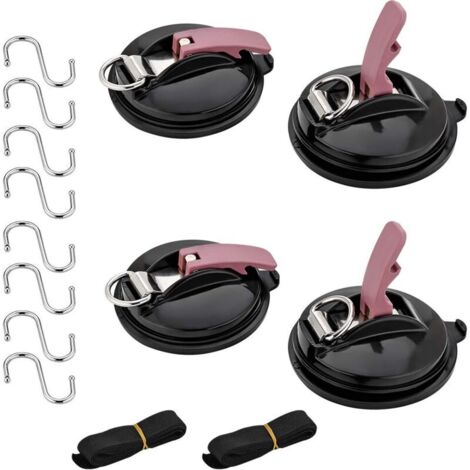 Bardusch-Lot de 4 Ventouse pour Voiture Max.22KG pour Auvent Pare-Soleil Bâche Et Couverture De Véhicule