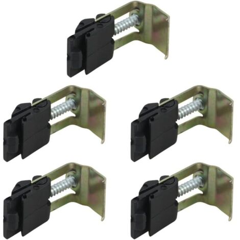 Bardusch Lot de 5 Pinces en Acier Inoxydable, Clips de Fixation Sous évier de Cuisine, Accessoires pour Évier, Encastrables Arc Réglable, Pince Cuisine Inox, Convient pour Buanderies, Salles de Douche