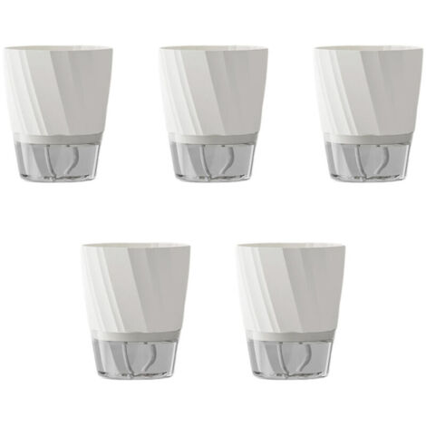 Bardusch-Lot de 5 pots à arrosage automatique pour intérieur et extérieur, pots transparents pour herbes aromatiques et orchidées...