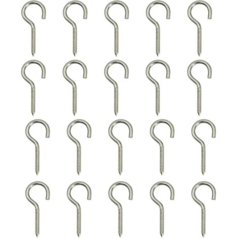 Bardusch – Lot de 50 crochets à œil M5 X 65 en acier inoxydable AISI 304 – Pour fixation murale et extérieure – Résistance jusqu'à 30 kg - OEIL 304 EN