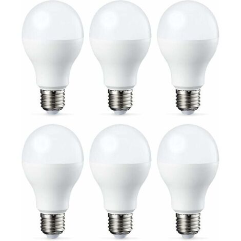 Bardusch-Lot de 6 ampoules LED Culot à vis E27 18 W (équivalent 180 W) Blanc froid Intensité non variable