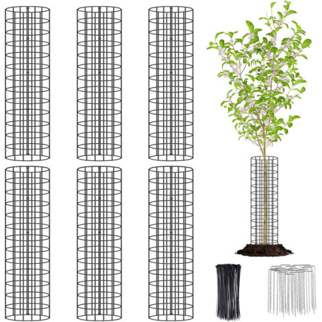 Bardusch-Lot de 6 cache-plantes en fil de fer avec attaches et piquets pour empêcher les animaux d'y accéder (lot de 6)