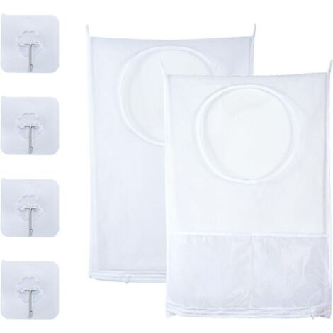 Bardusch-Lot de paniers à linge à suspendre 76, x 50,8 cm - Panier à linge mural pour l'organisation et le rangement des vêtements sales ()