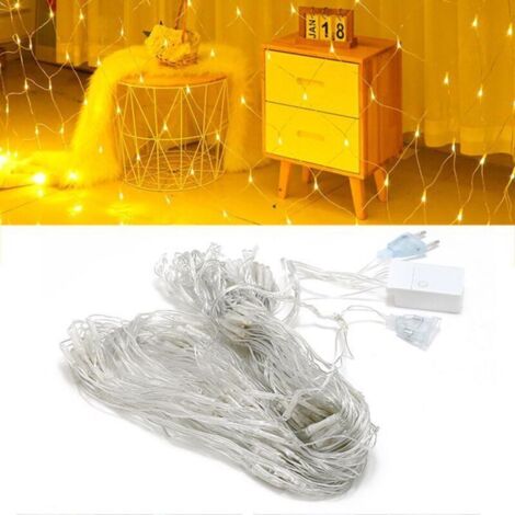 Bardusch - Lumières de Noël extérieures étanches en filet à LED 4.9x4.9ft pour mariage de Noël