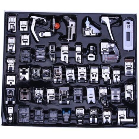 Bardusch Machine à Coudre kit Pieds-de-biche Multifonctionnel pour Machine à Coudre domistique Ourlet Pied de pièces Accessoires pour Brother Singer Lot de (48pcs)