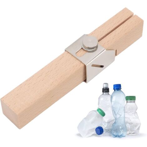 Bardusch-Machine à couper les cordes pour bouteilles, coupe-bouteilles en plastique de hêtre respectueux de l'environnement portable pour bouteilles en plastique PET pour le bricolage et les nécessité