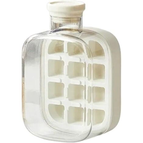 Bardusch - Machine à glaçons 2 en 1, 500 ml, 800 ml, portable, avec grilles 18/12, bacs à glaçons plats en silicone sans(White,S)
