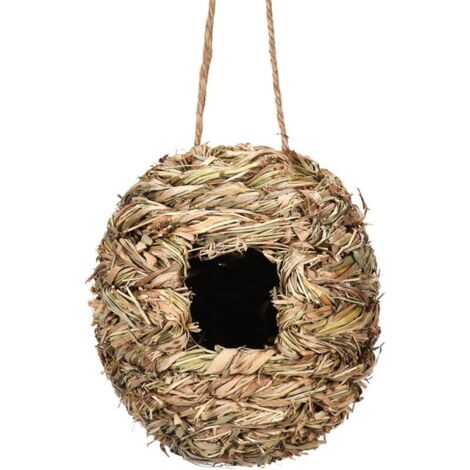 Bardusch-Maison De Colibri en Naturelle À L'extérieur – Pochette pour Nid D'oiseau Suspendue Et Poches De Perchoir, Nichoir en Fait À La Main  Cage De Cabane À Oiseaux Tissée À La Main, pour Habit